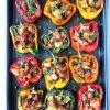 Bell peppers stuffed with chorizo and potatoes