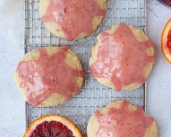 four blood orange ricotta cookies